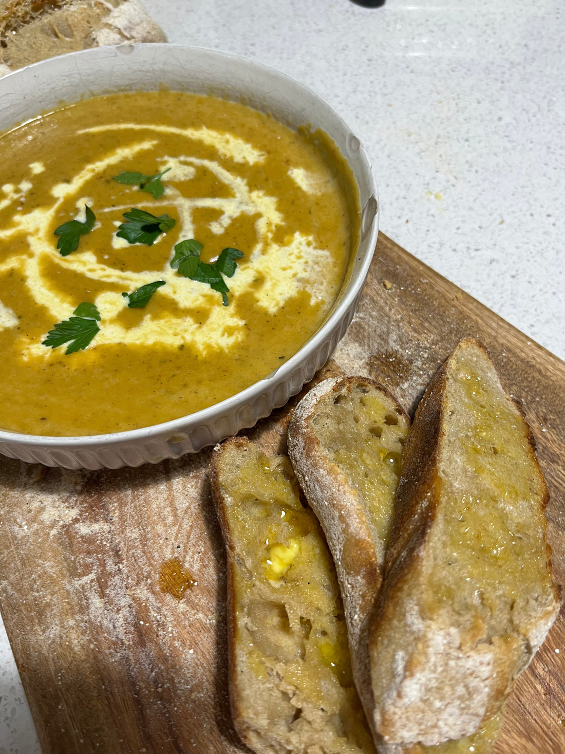 Butternut Soup Recipe with Our Trusty Sourdough Bread