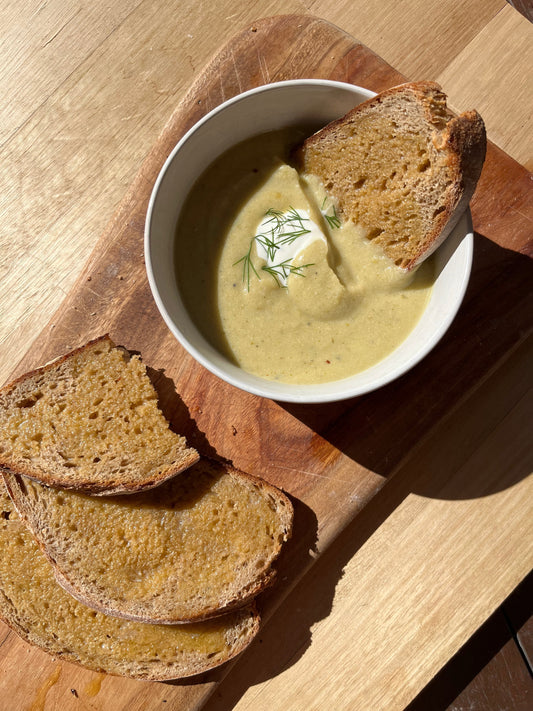 The Best Creamy Cauliflower, Broccoli & Potato soup