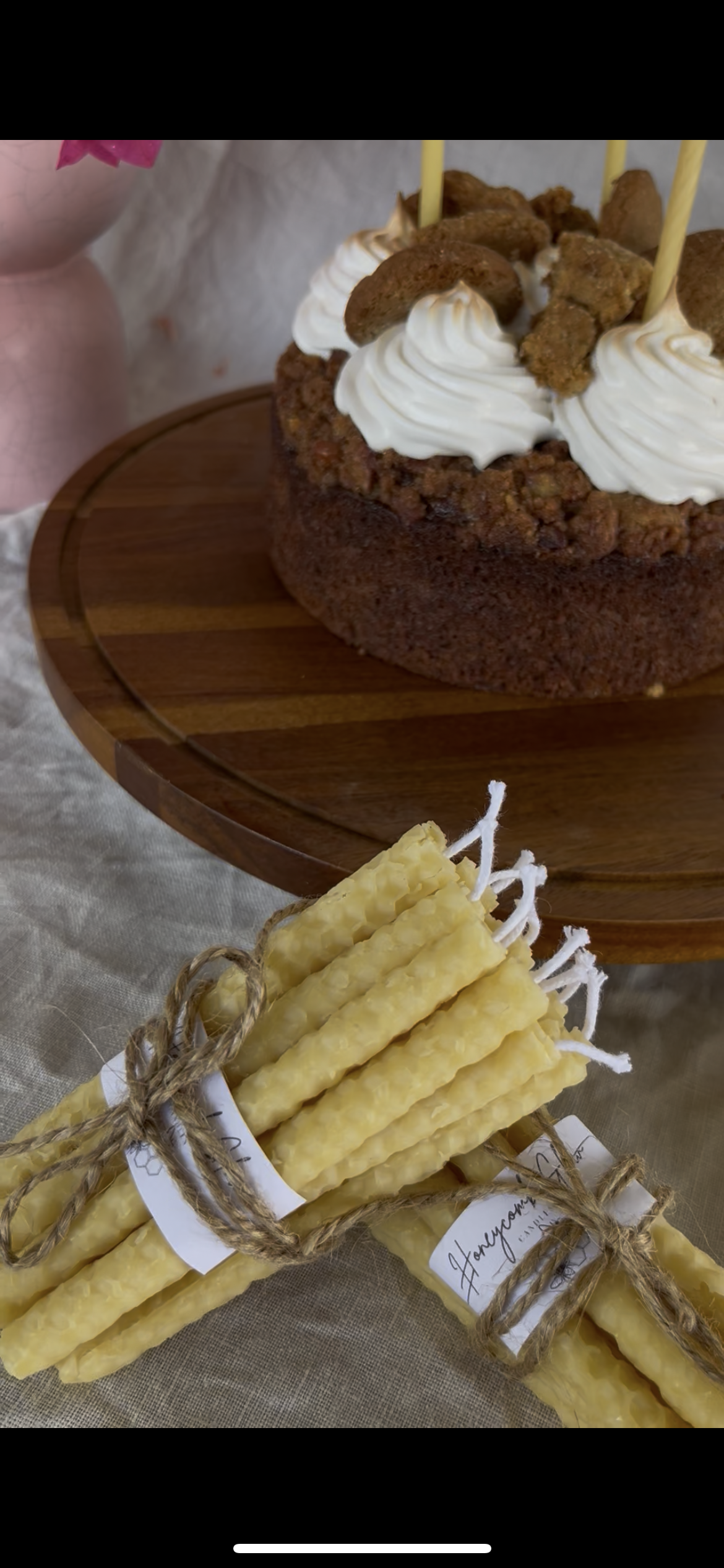 Rolled birthday candle